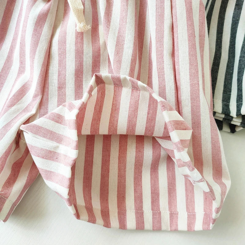 Linen Stripe Shorts