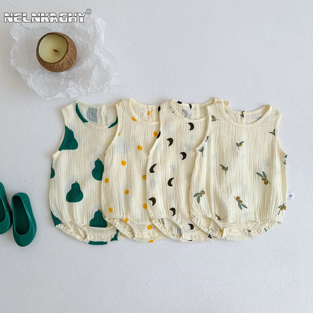 Wrinkle Cotton Romper