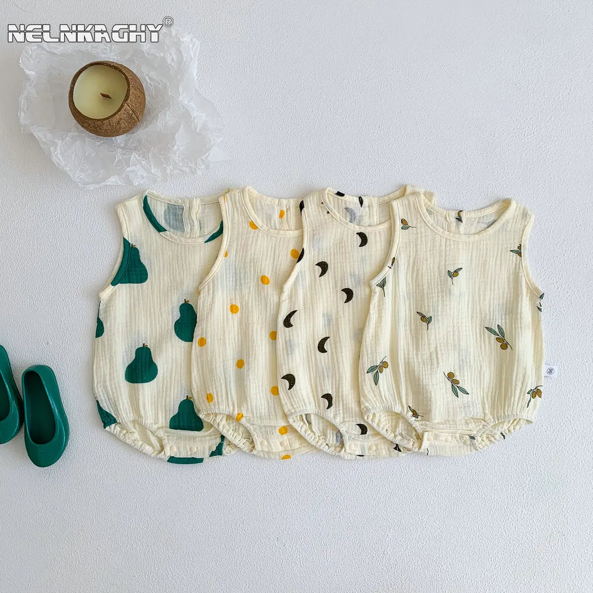 Wrinkle Cotton Romper
