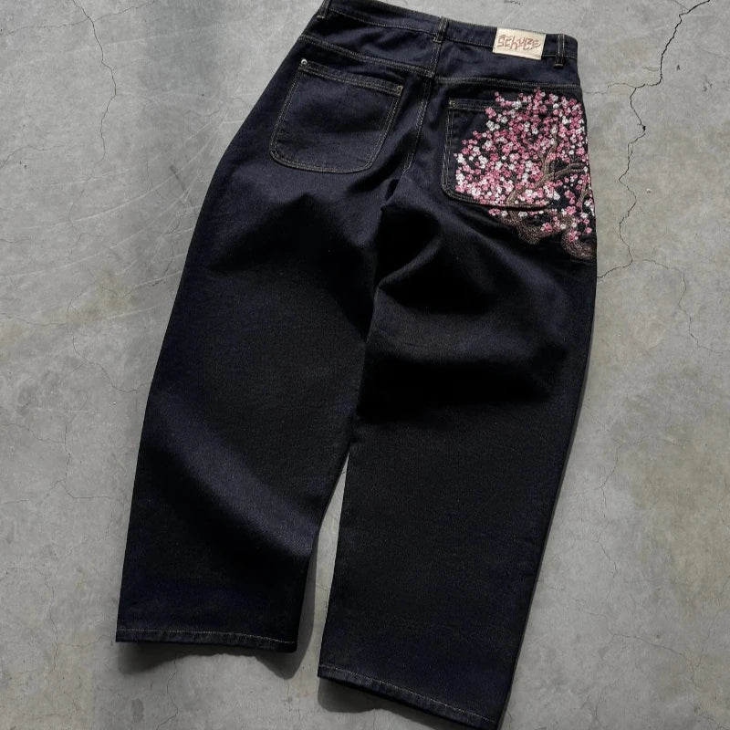 Sakura Drift Baggy Jeans