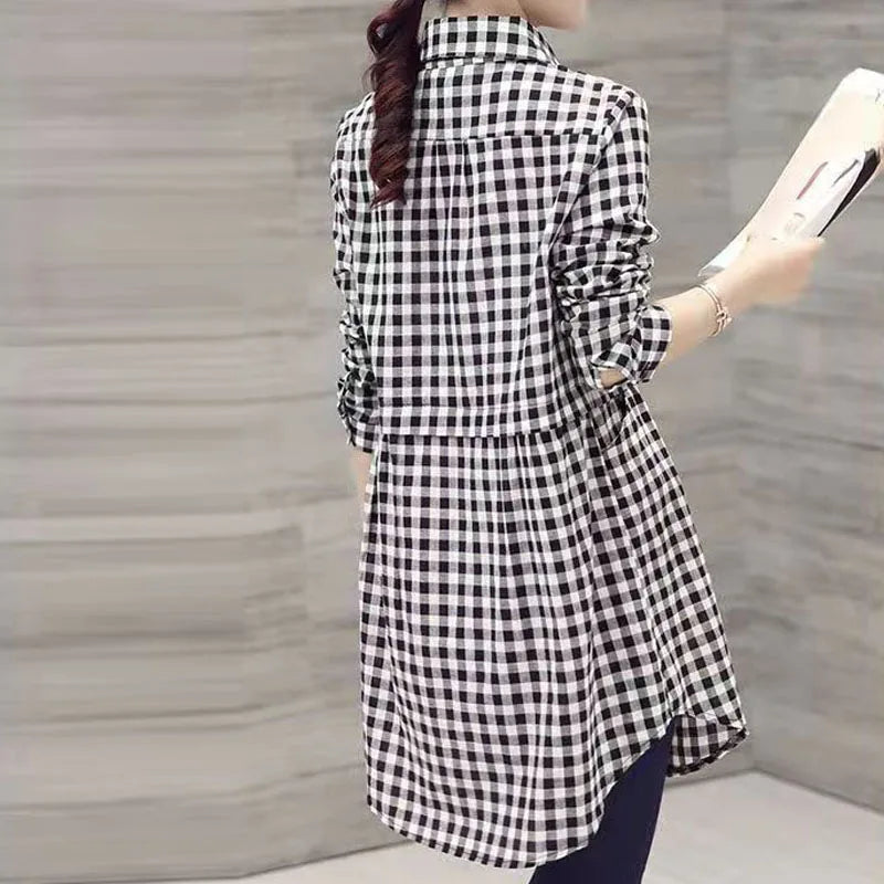 Relaxed Plaid Top