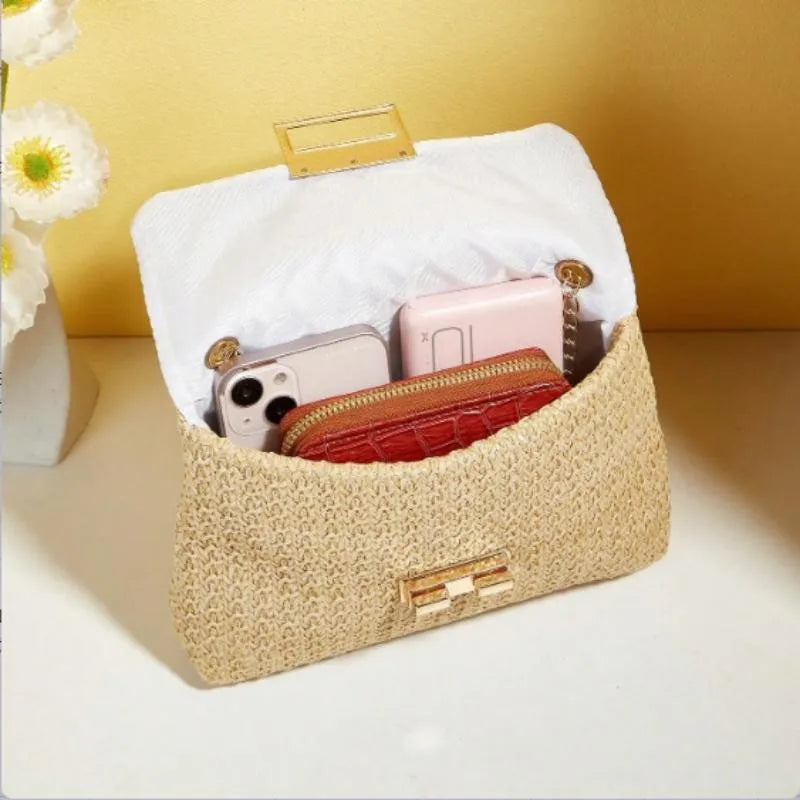 Straw Chain Bag