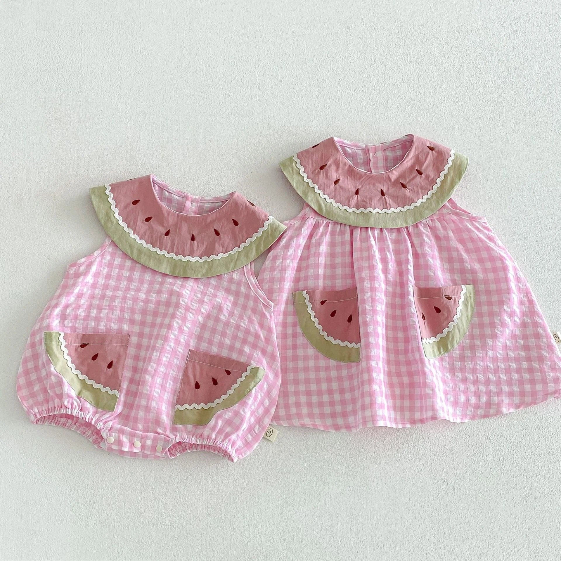 Watermelon Plaid Dress