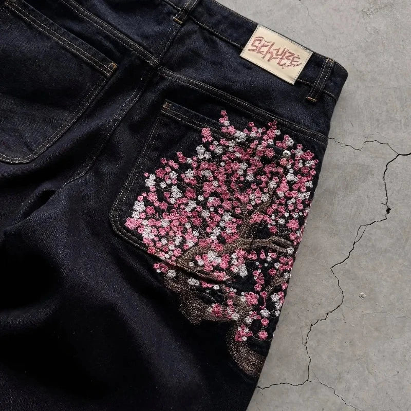 Sakura Drift Baggy Jeans