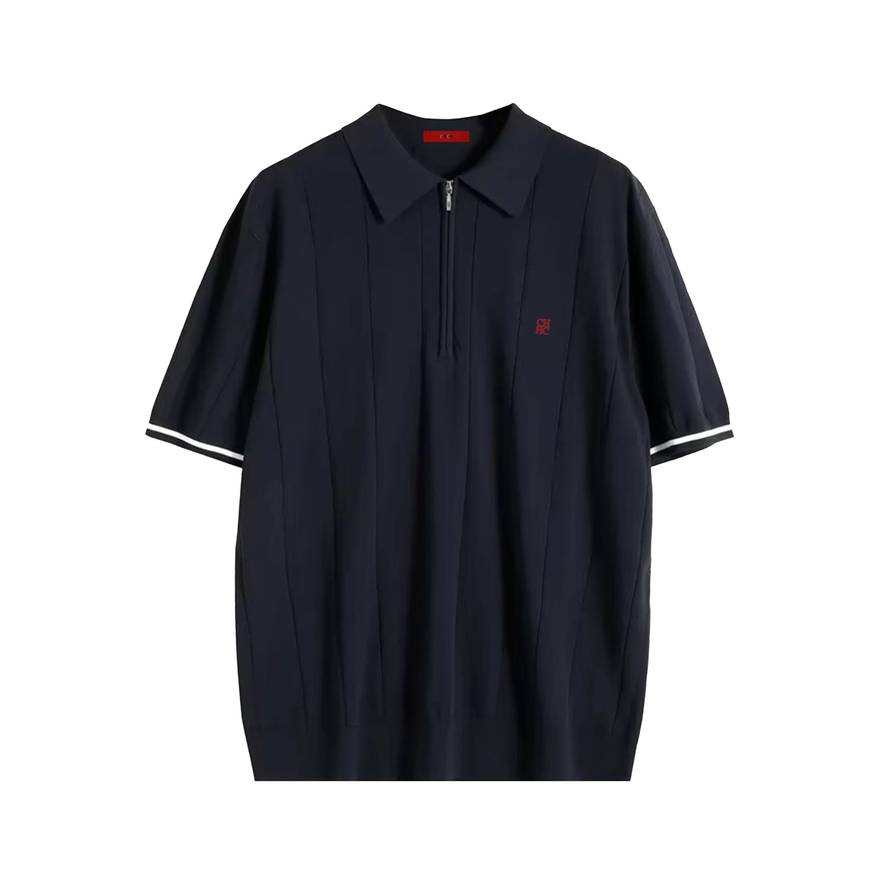 Ribbed Knit Polo
