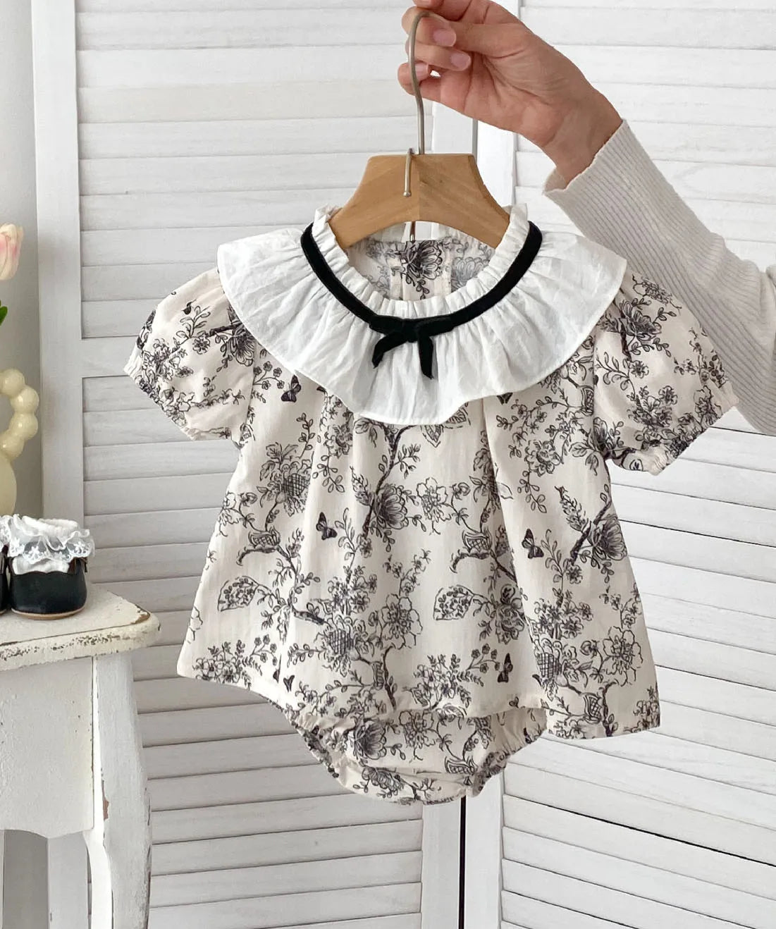 Lace Trim Baby Set