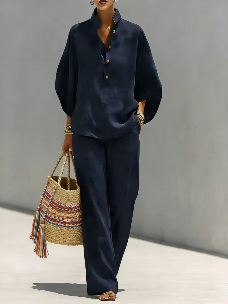 Linen Wide Leg Set