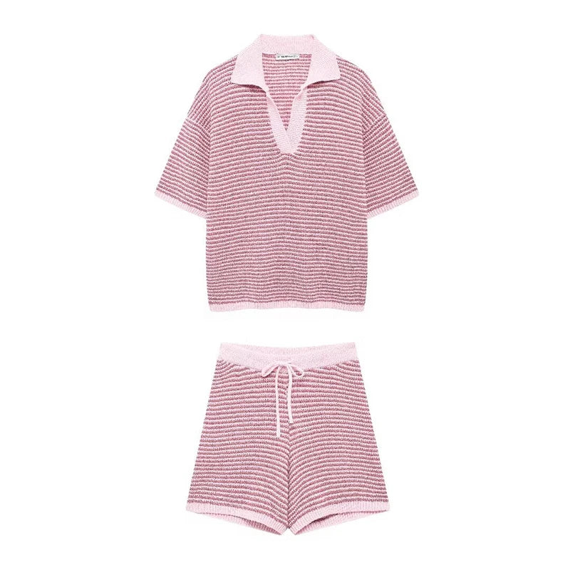 Striped Short Set