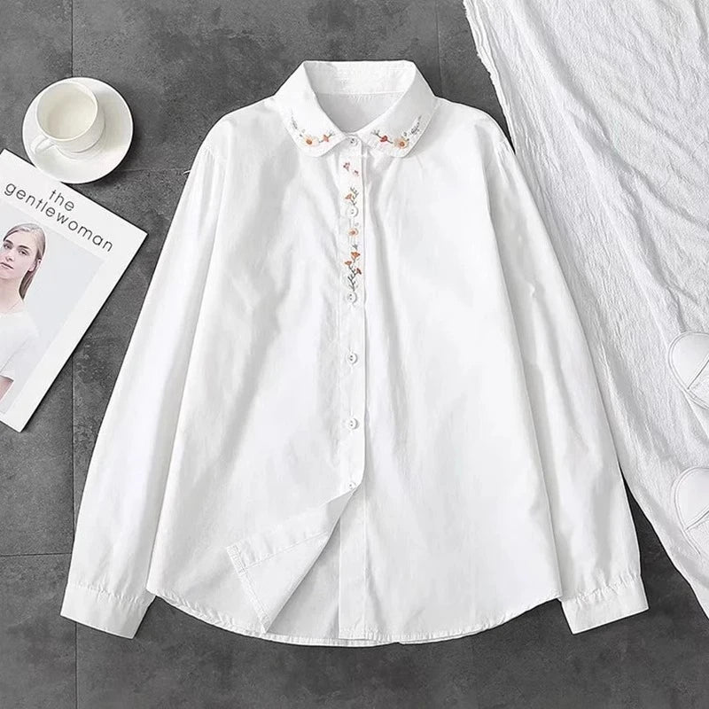 Embroidered White Shirt